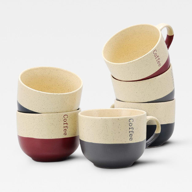 Holland Plastics Original Brand 6 X Lavazza  Coffee/Cappuccino/Latte Mugs-Capacity 10oz: Coffee Cups & Mugs